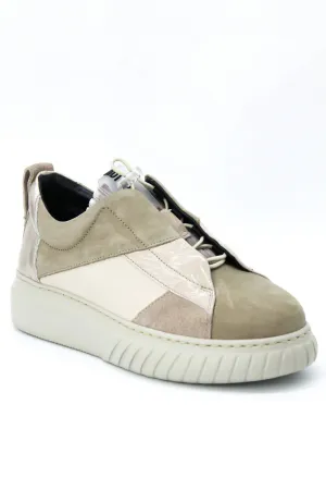 Women's Lace Trainer Sneakers In Stone