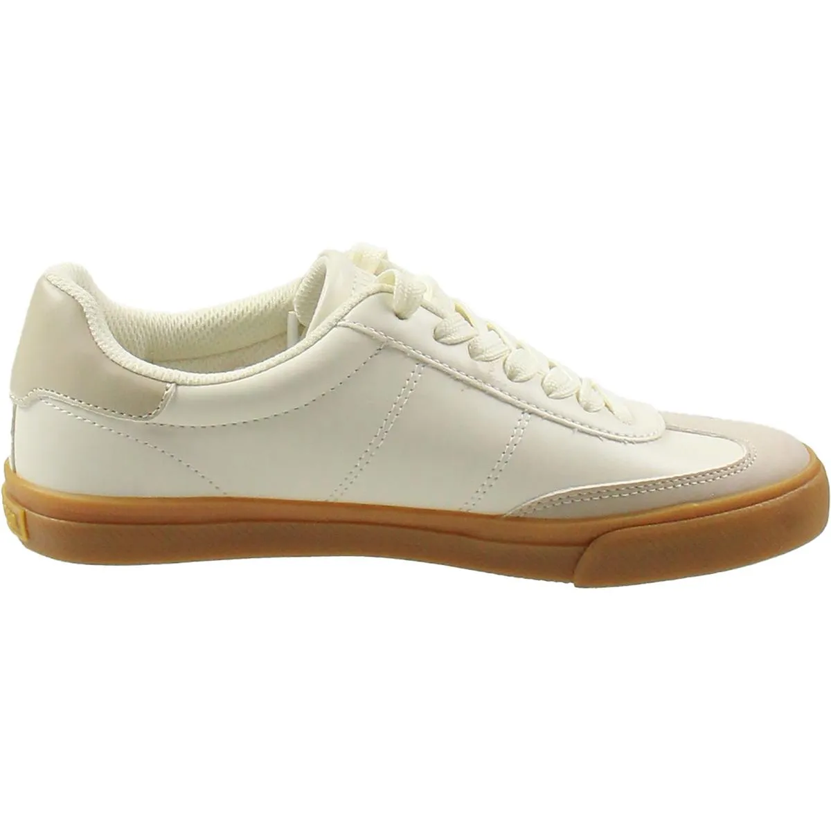 Womens Lace-Up Faux Leather Casual And Fashion Sneakers