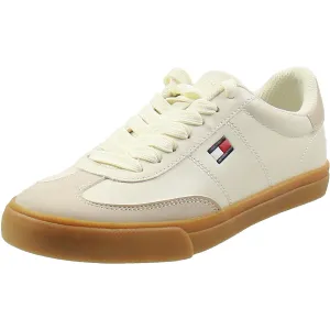 Womens Lace-Up Faux Leather Casual And Fashion Sneakers