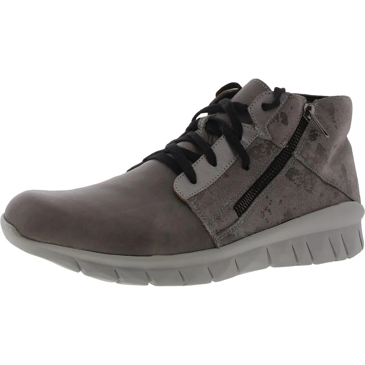 Womens Lace-Up Leather Casual And Fashion Sneakers