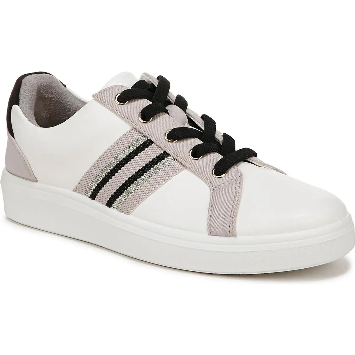 Womens Lace-Up Man Made Casual And Fashion Sneakers