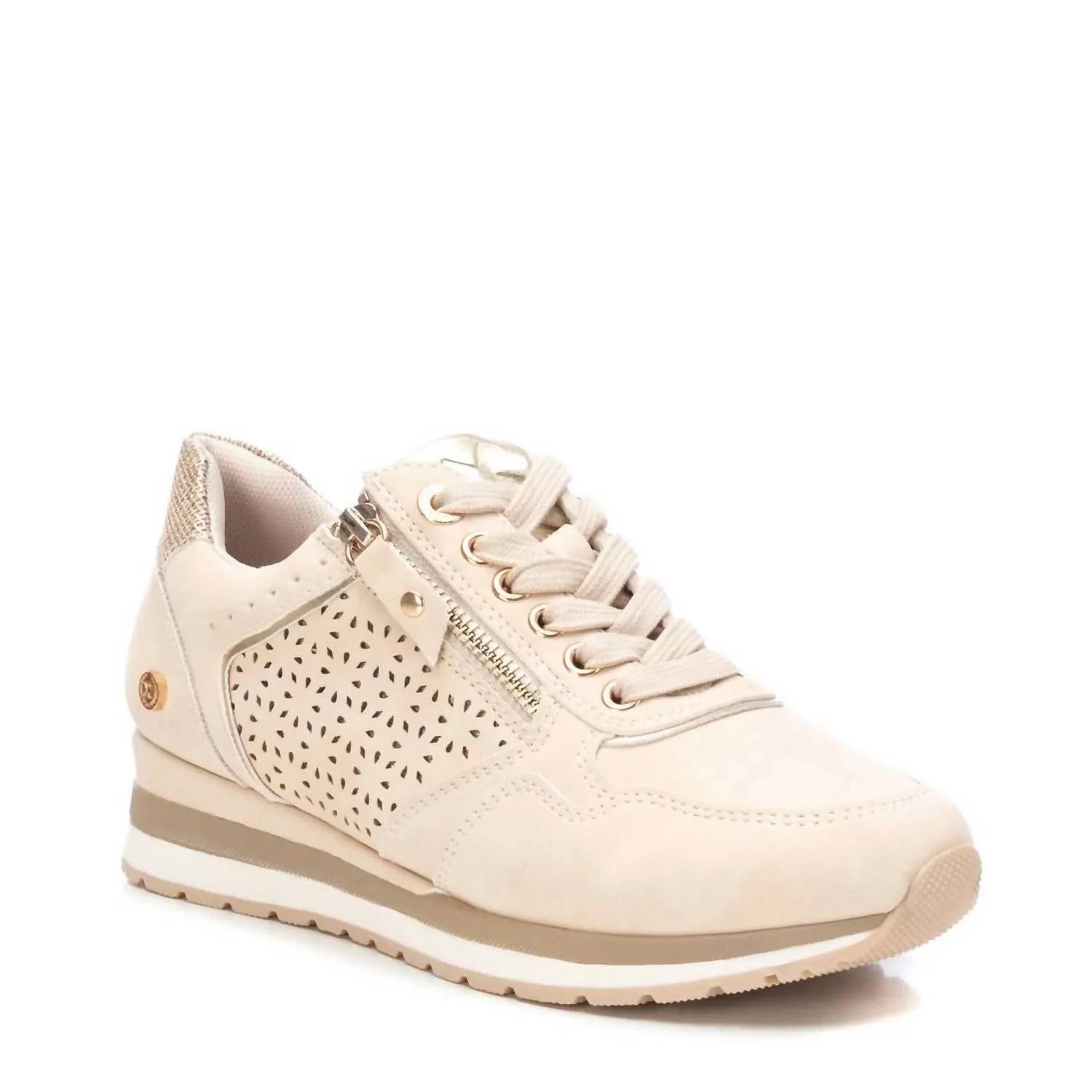 Women's Lace-Up Sneakers In Beige