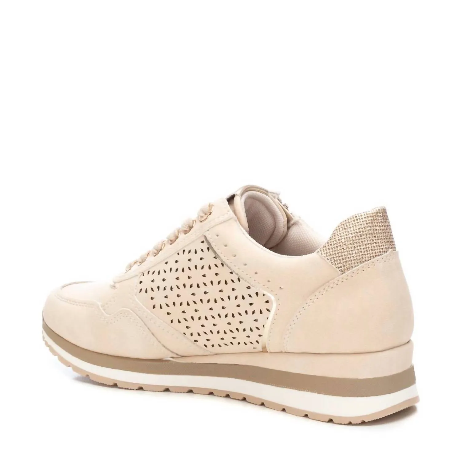 Women's Lace-Up Sneakers In Beige
