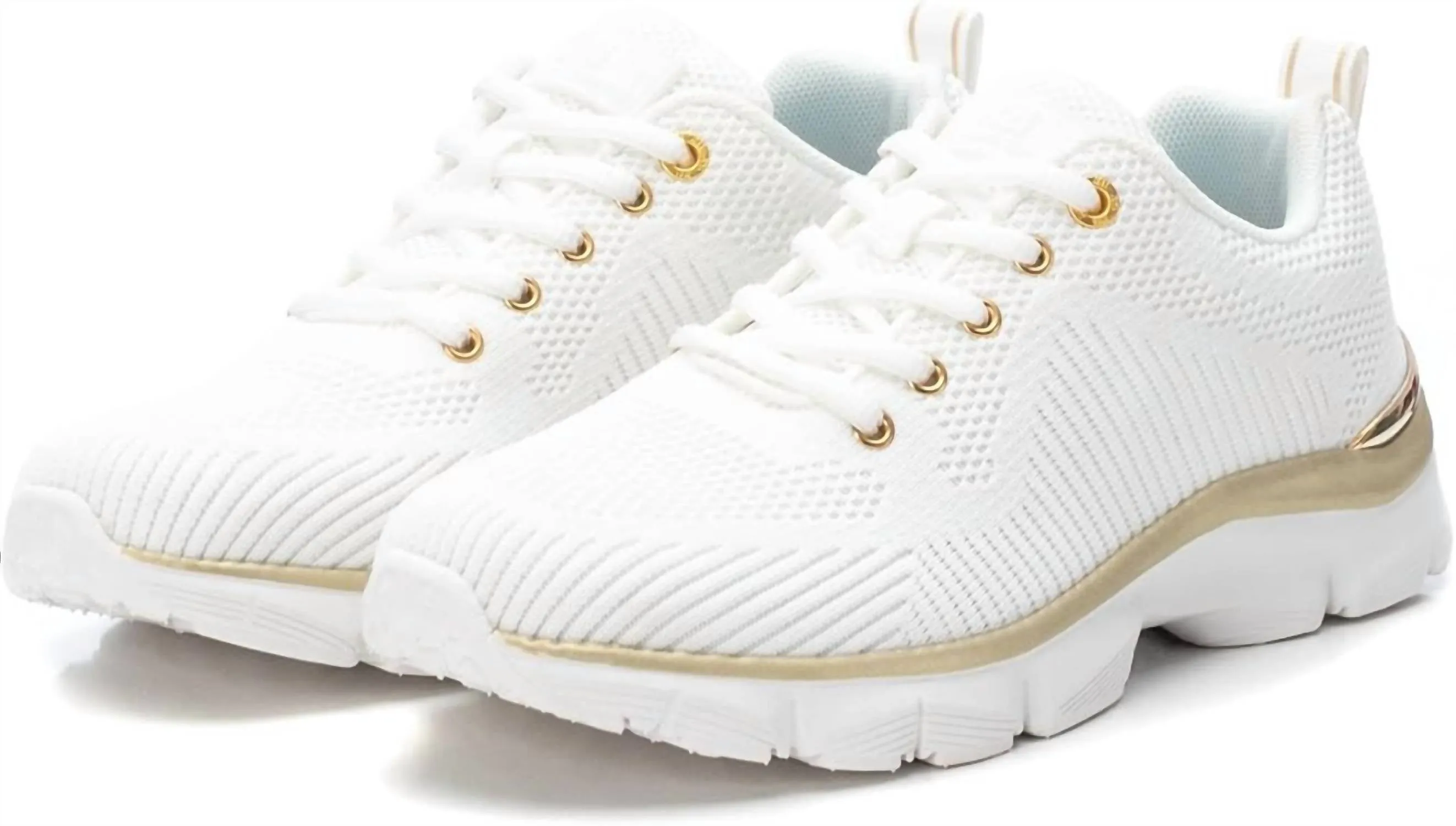 Women's Lace-Up Sneakers In White
