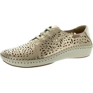 Womens Laser Cut Metallic Casual And Fashion Sneakers