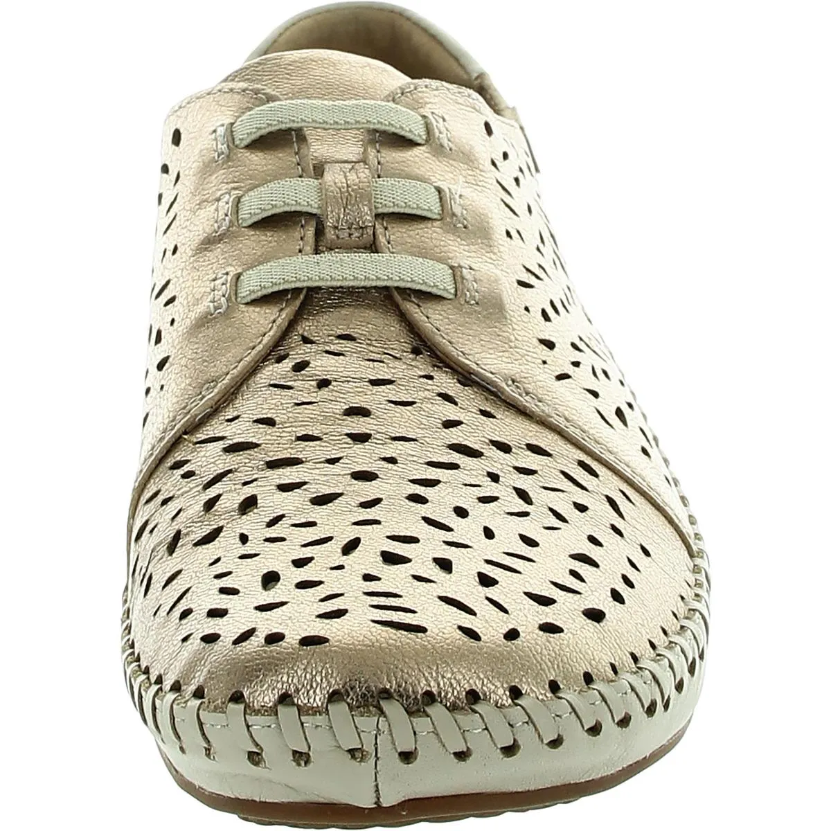 Womens Laser Cut Metallic Casual And Fashion Sneakers