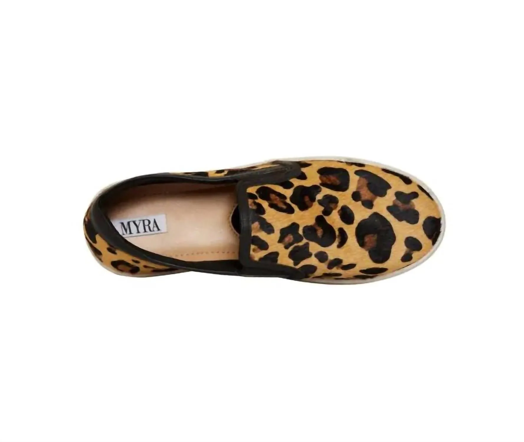 Women's Leather Leopard Hair On Hide Slip On Sneakers In Brown
