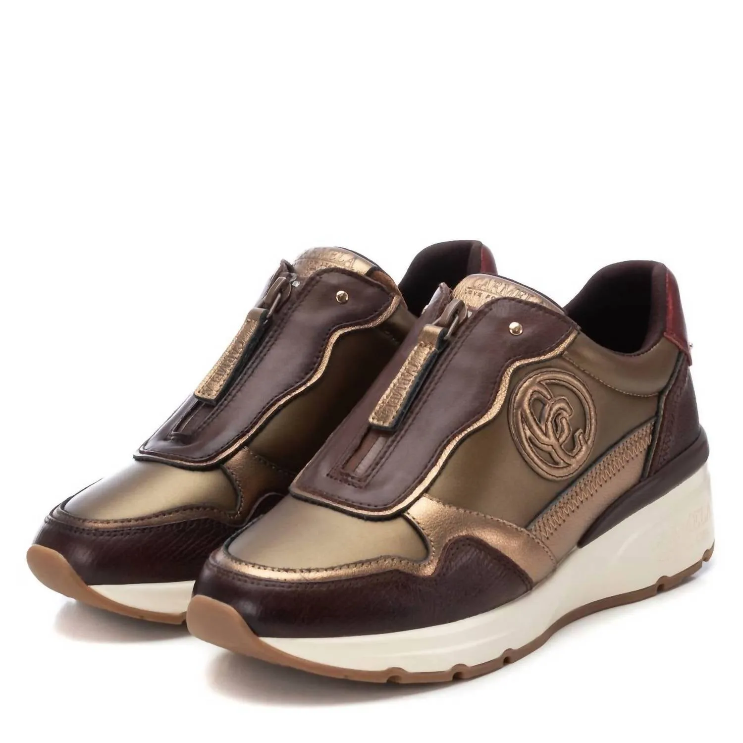 Women's Leather Sneakers In Brown