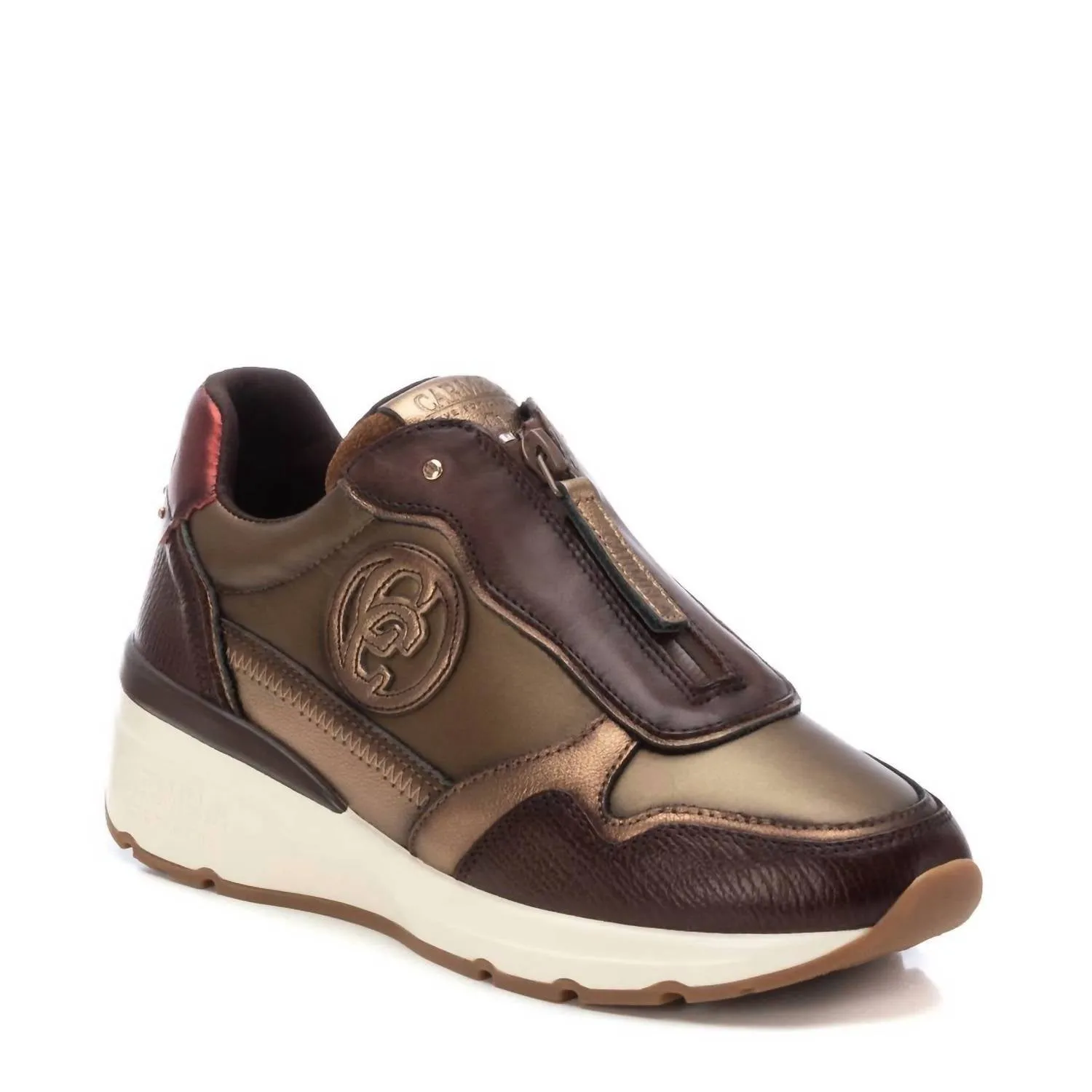 Women's Leather Sneakers In Brown