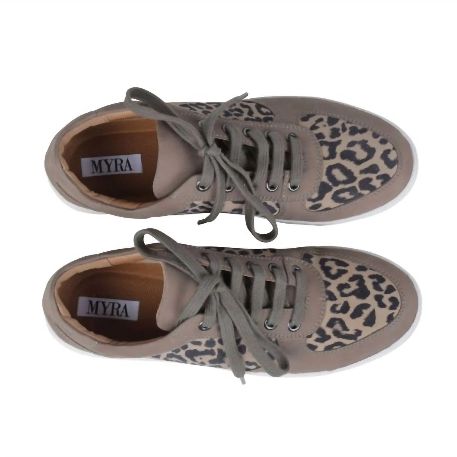 Women's Leather Sneakers In Leopard