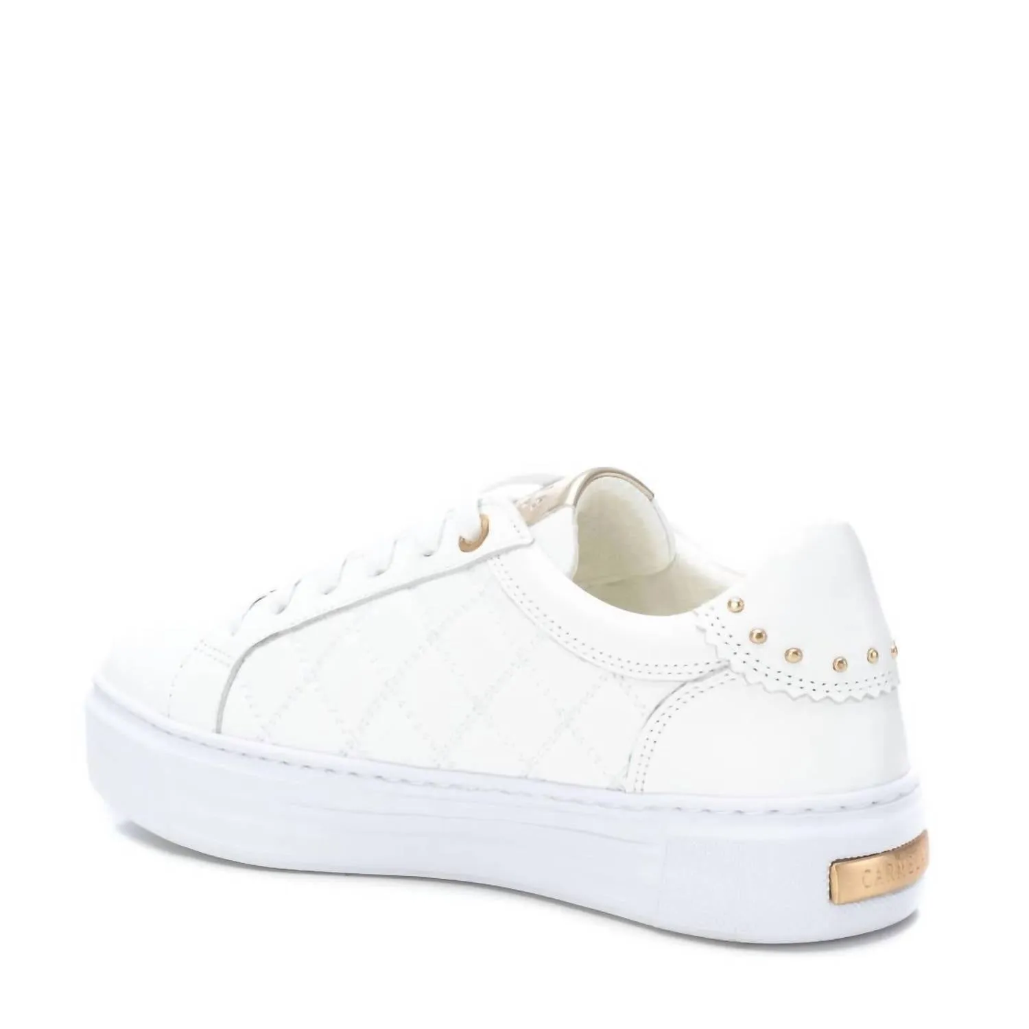Women's Leather Trainer Sneakers In White