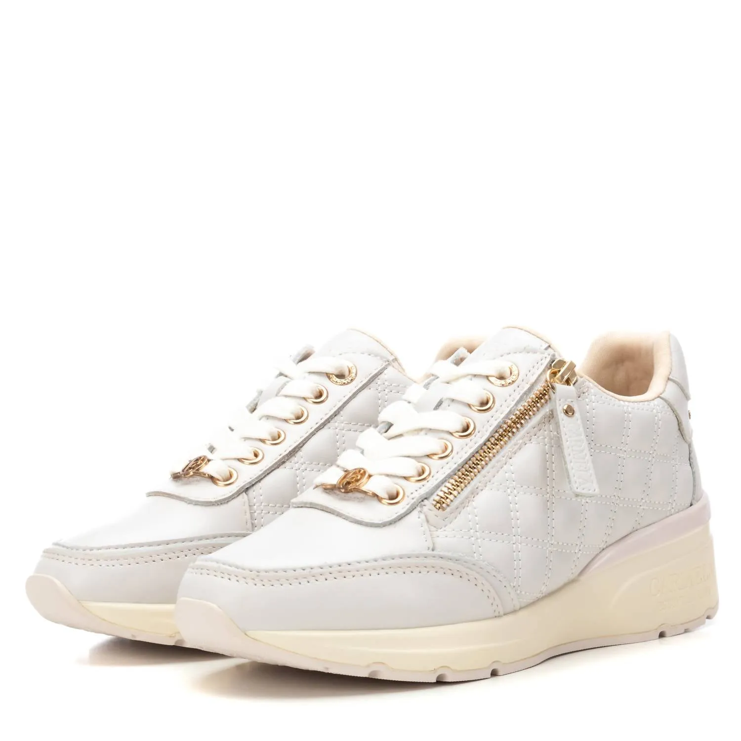 Women's Leather Trainer Sneakers In White