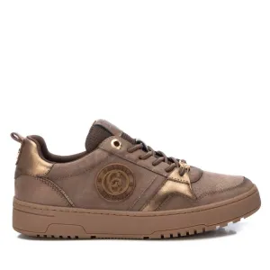 Women's Leather Trainers Sneakers In Taupe
