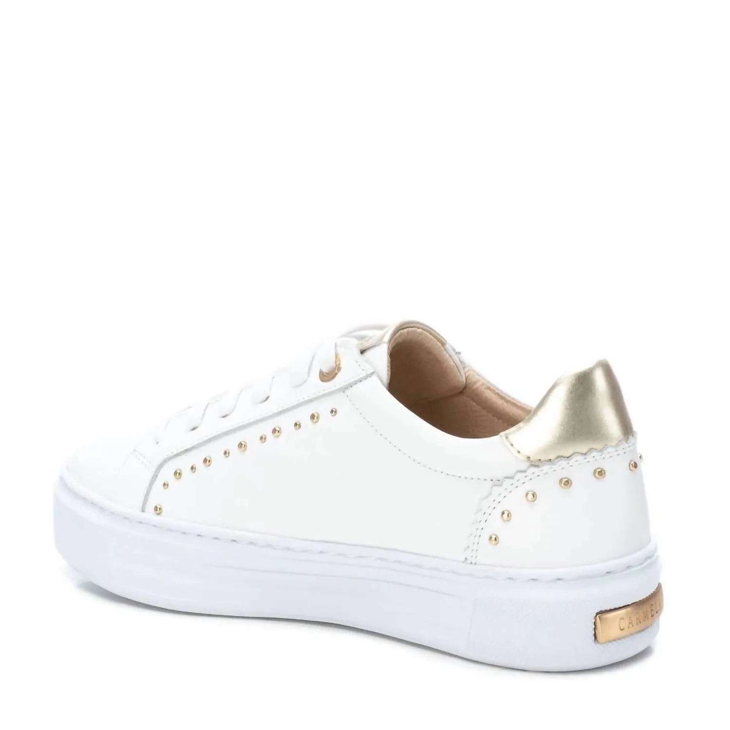 Women's Leather Trainers Sneakers In White