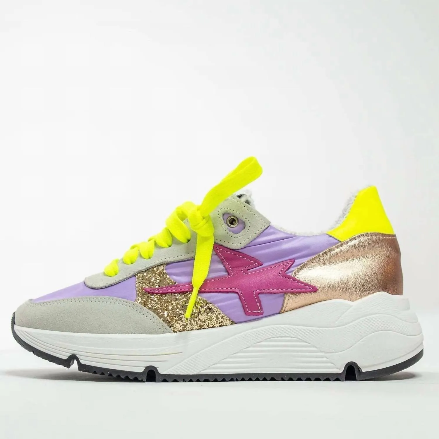 Women's Lightning Strikes Leather Sneakers In Lilac Purple Multi