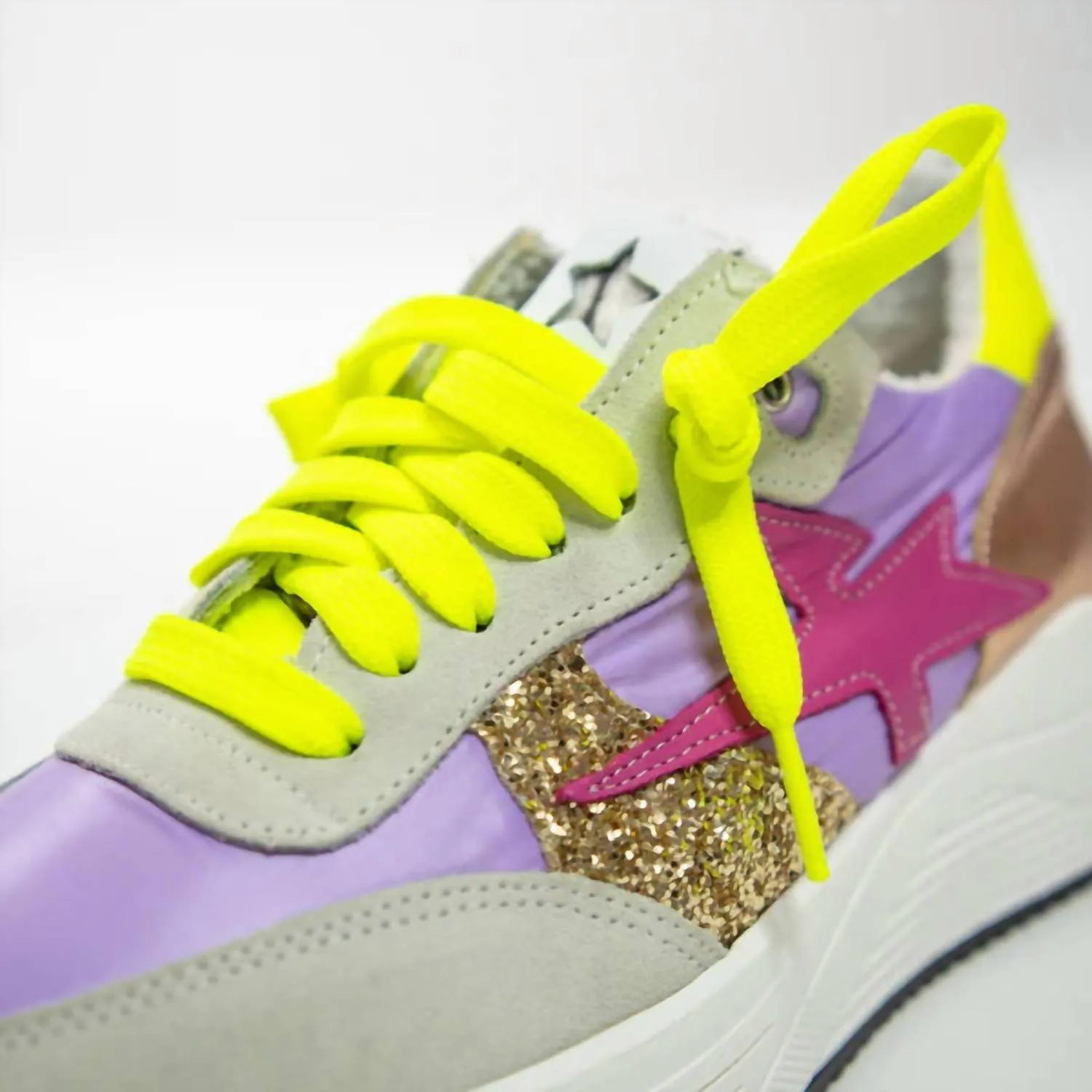 Women's Lightning Strikes Leather Sneakers In Lilac Purple Multi