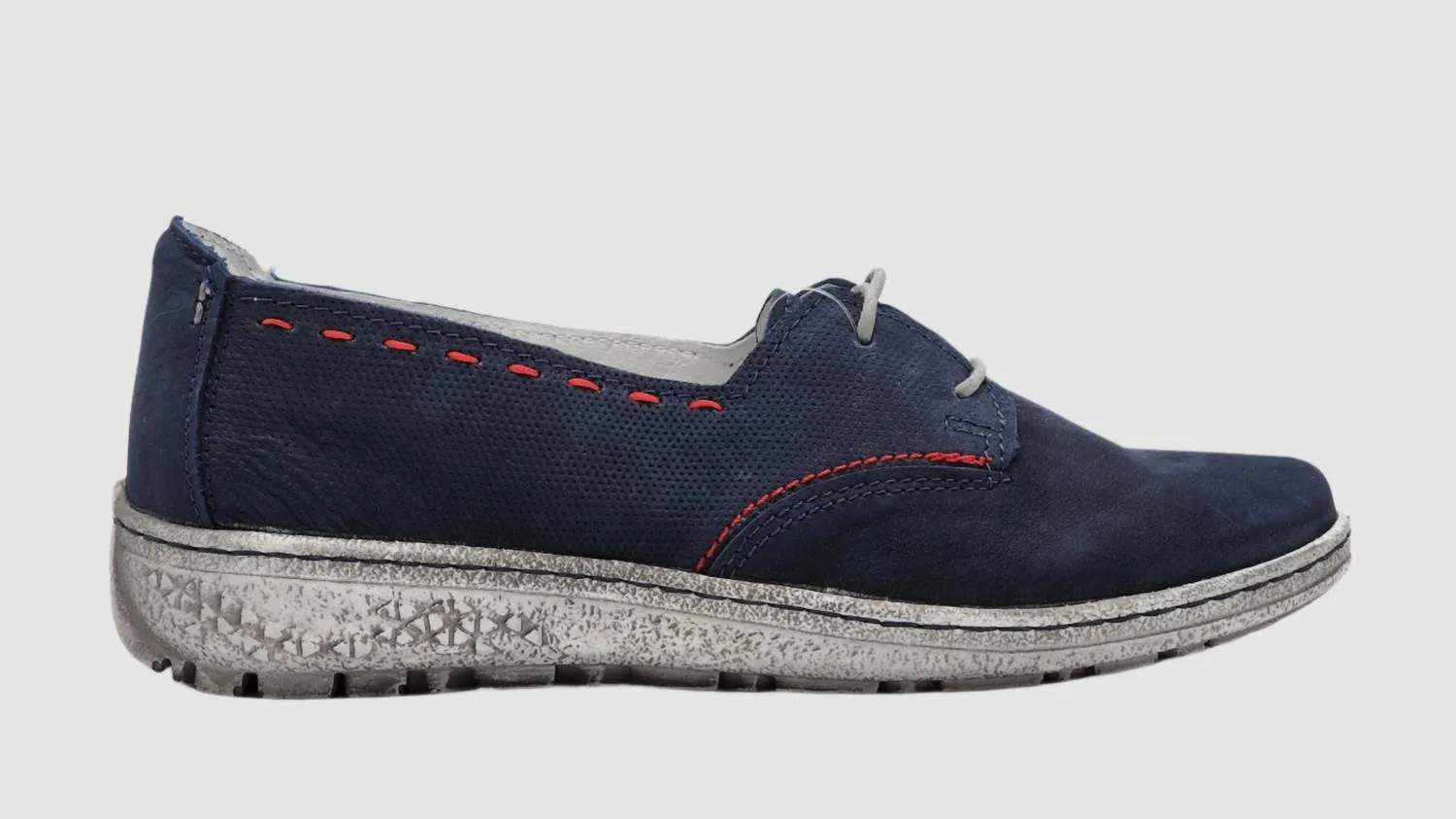 Women's Lightweight Leather Low-Top Shoes In Navy
