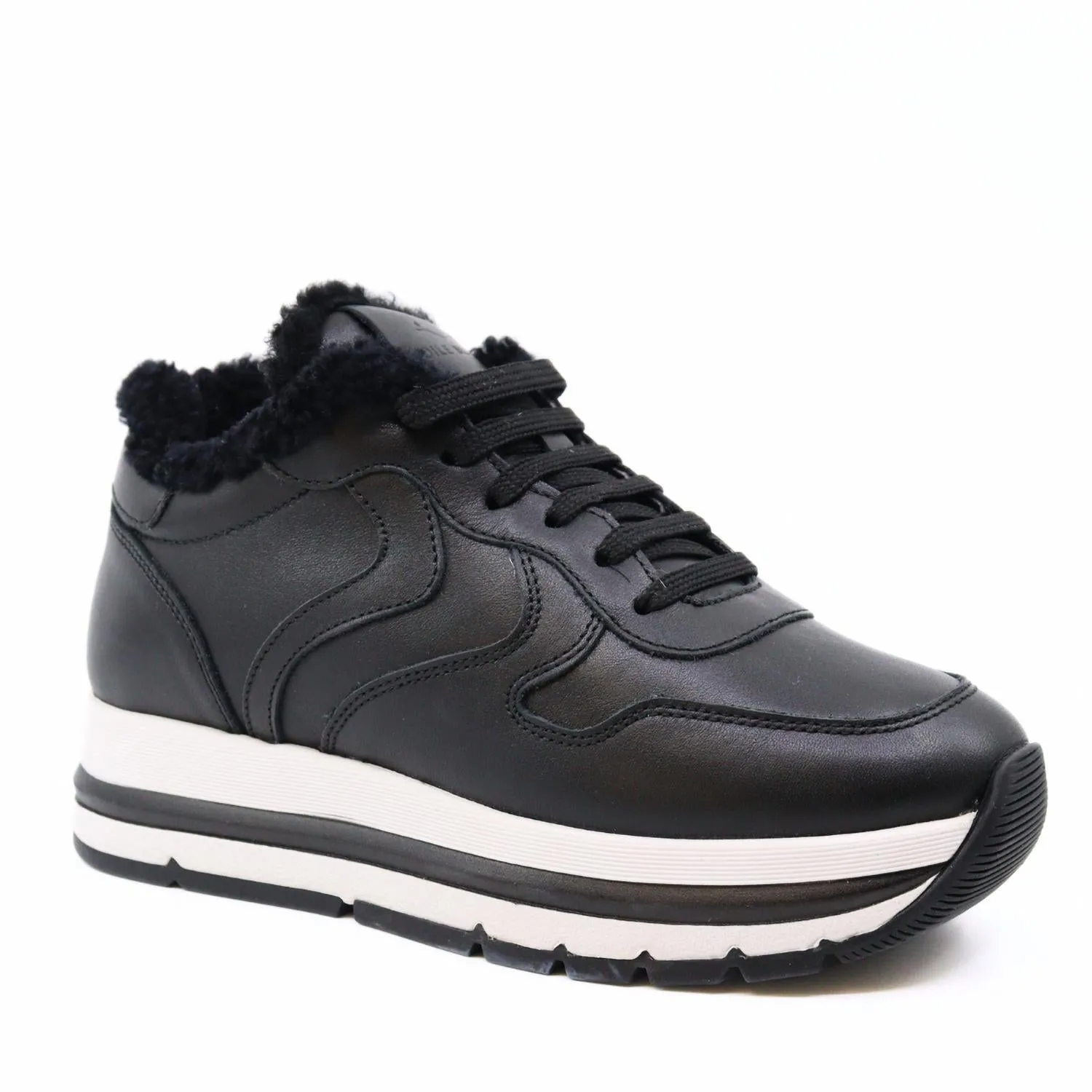 Women's Maran Fur Sneakers In Black