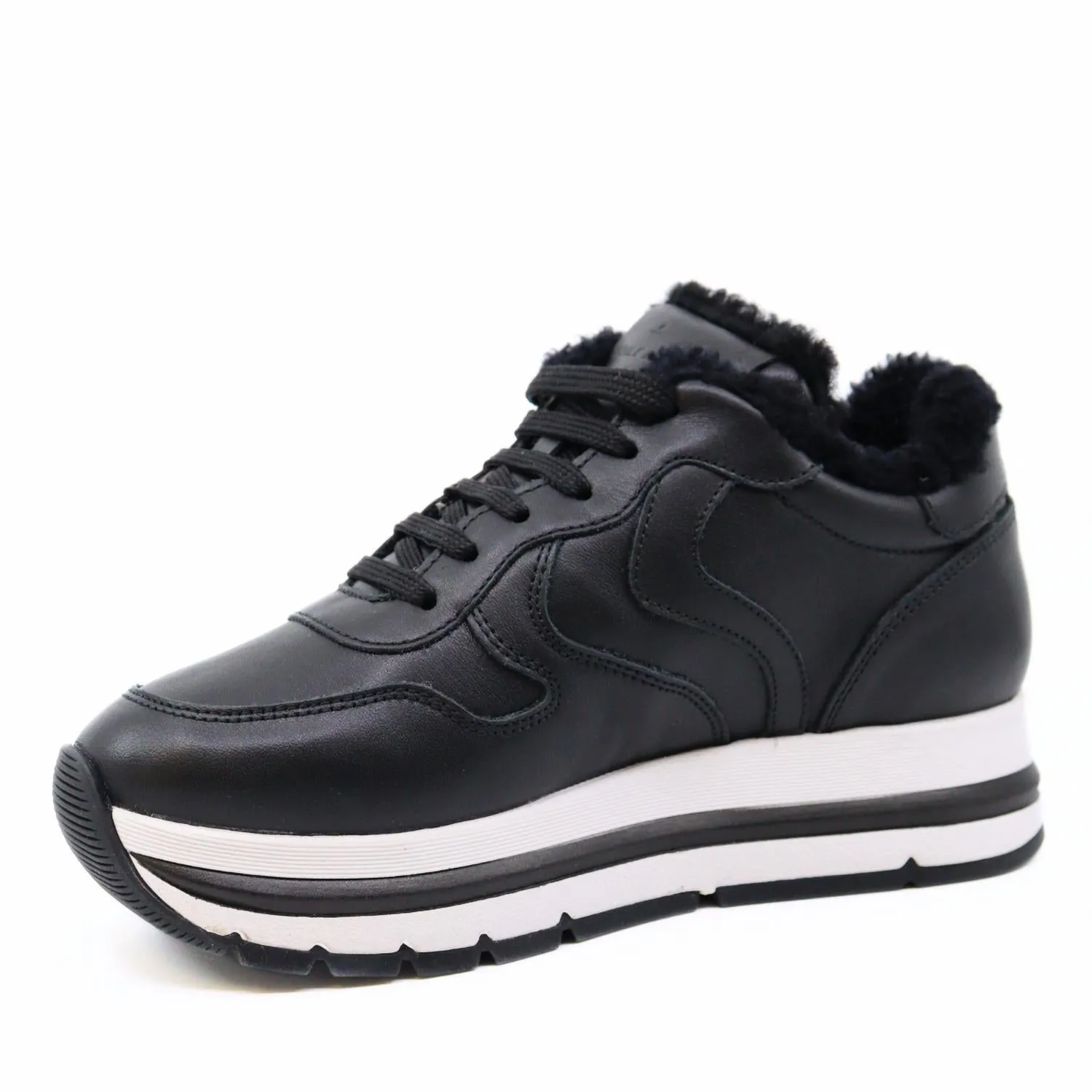 Women's Maran Fur Sneakers In Black