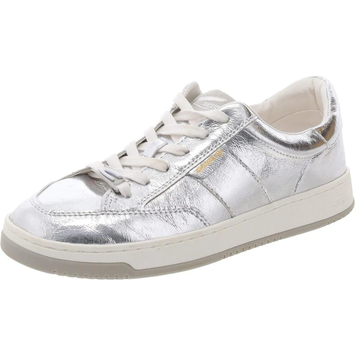 Womens Metallic Faux Leather Casual And Fashion Sneakers
