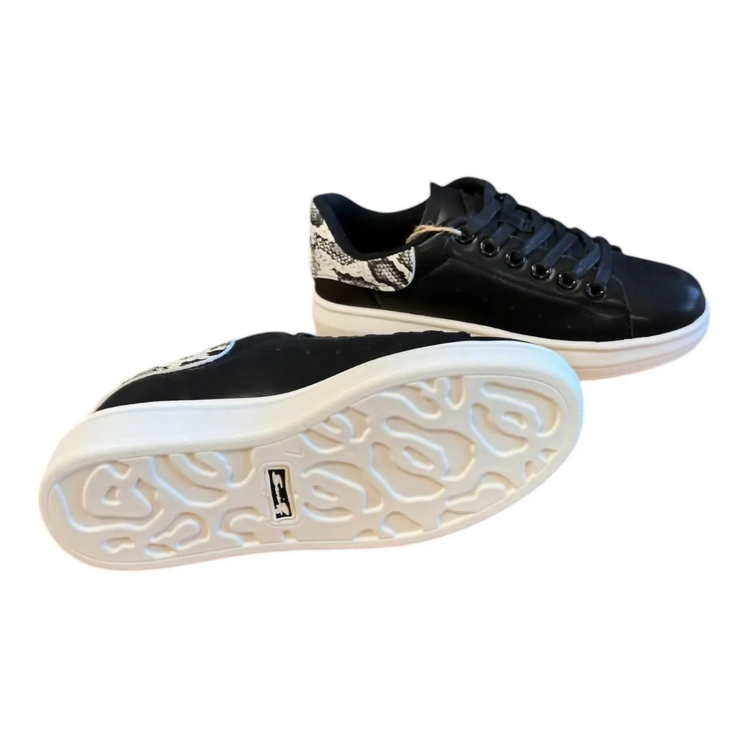 Women's Miki Snake Sneakers In Black