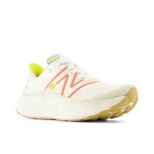 Women's More V4 Running Sneakers In Sea Salt With Gulf Red And Lemon Zest