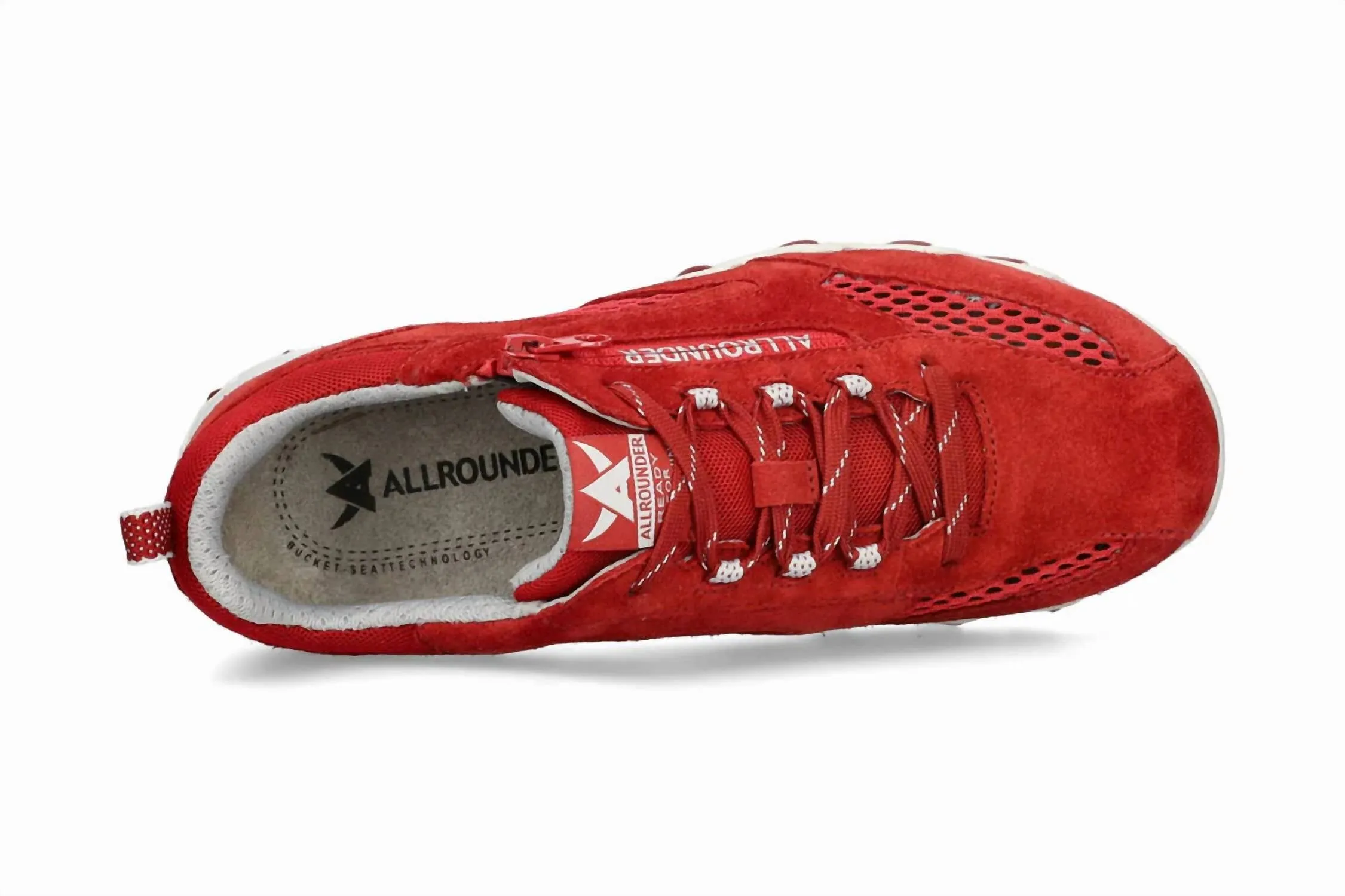 Women's Naira Rugged Zip-Up Oxford Shoes In Chili Pepper Red