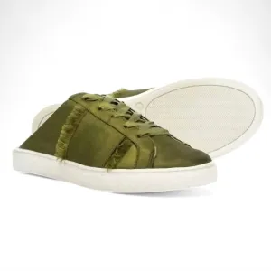 Women's Naples Satin Sneakers In Khaki