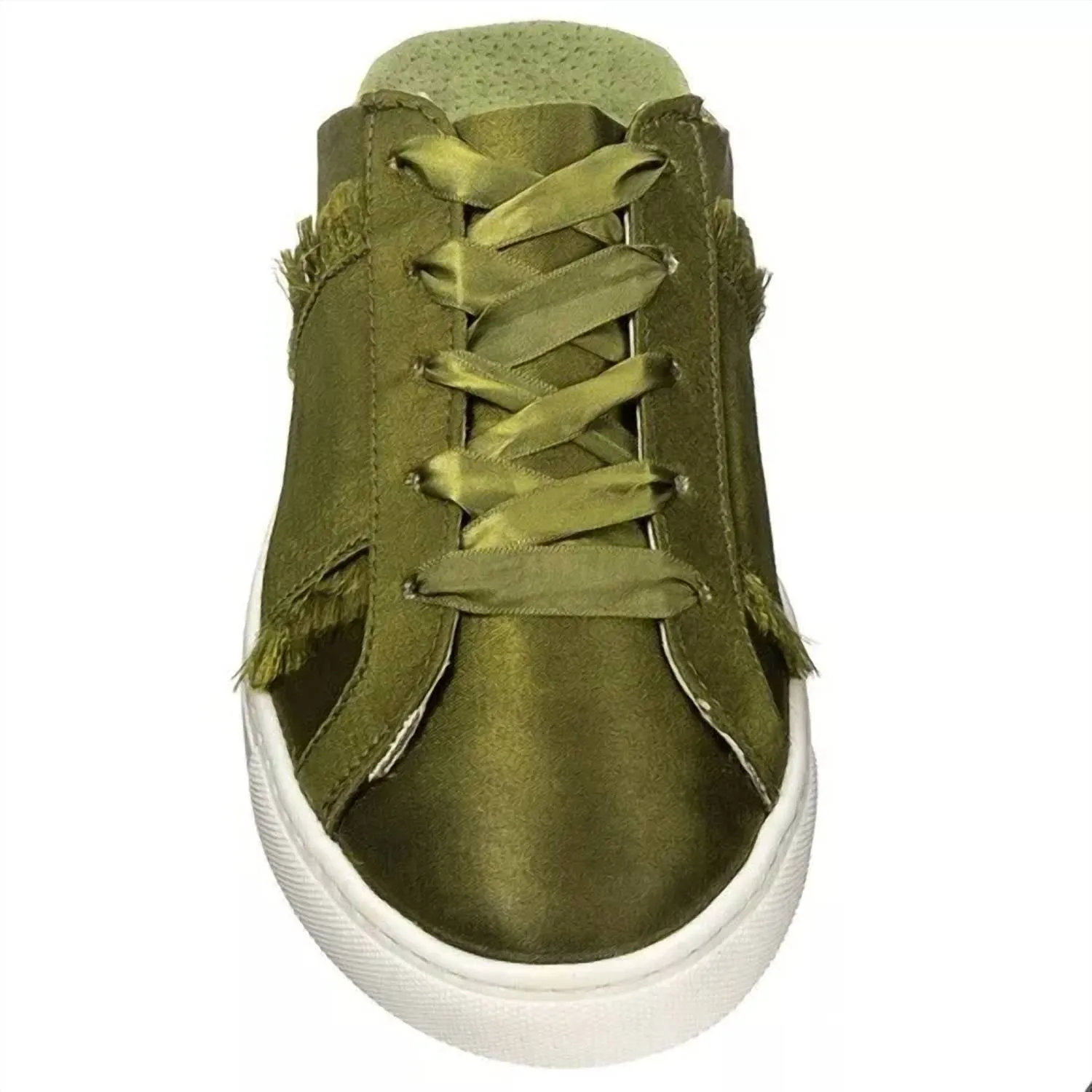 Women's Naples Satin Sneakers In Khaki