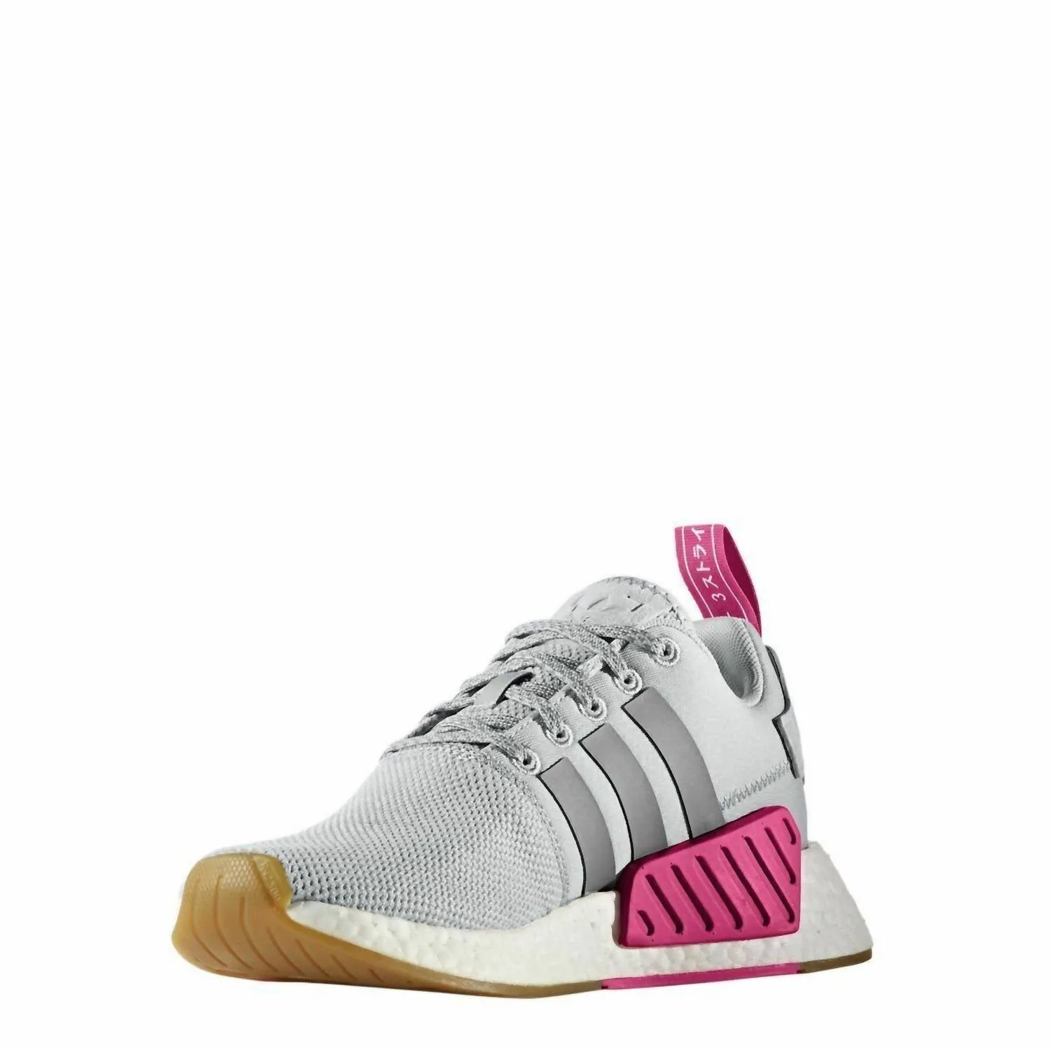 Women's Nmd R2 Running Shoes In Grey Two/grey Three/shockpink