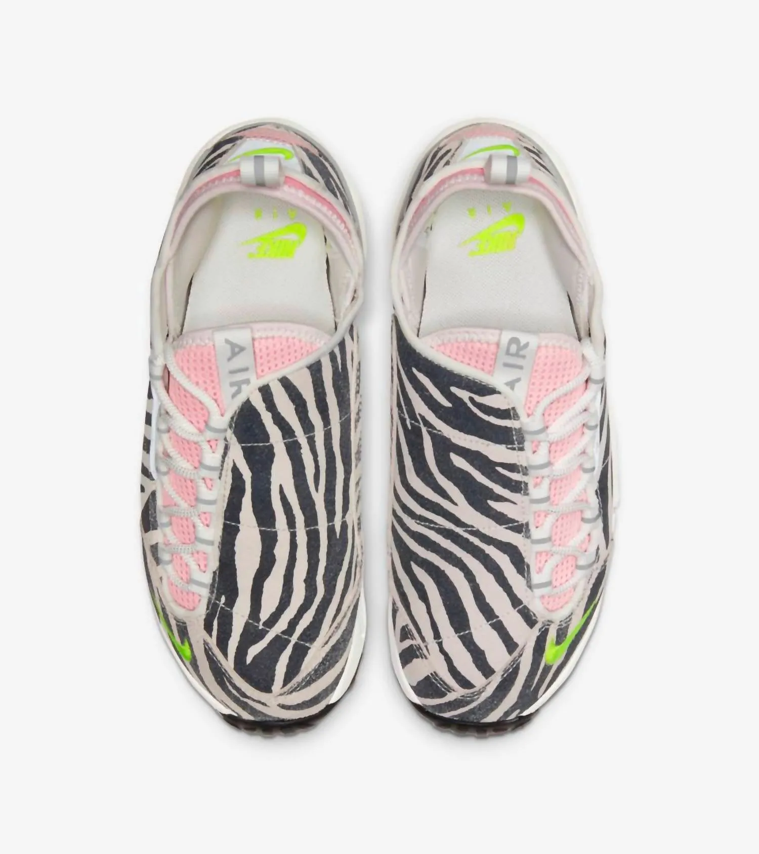 Women's Olivia Kim Air Footscape Shoes In Summit White/volt/bleached Coral/black