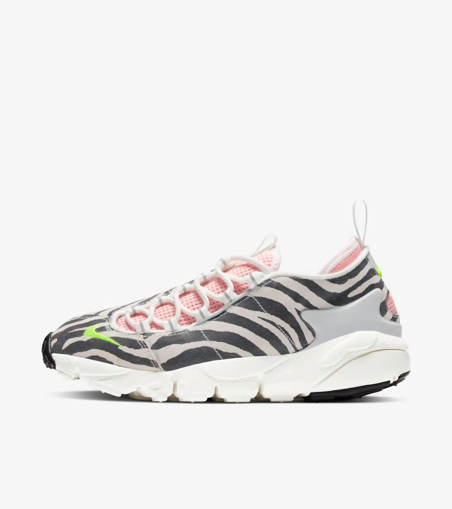 Women's Olivia Kim Air Footscape Shoes In Summit White/volt/bleached Coral/black