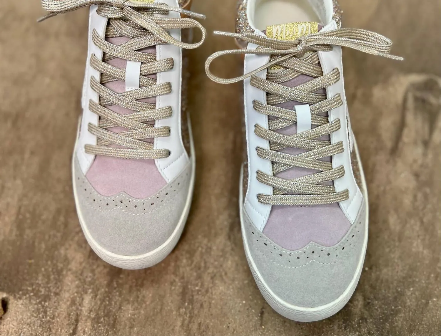 Women's Oxford Sneakers* In Lilacs & Gold