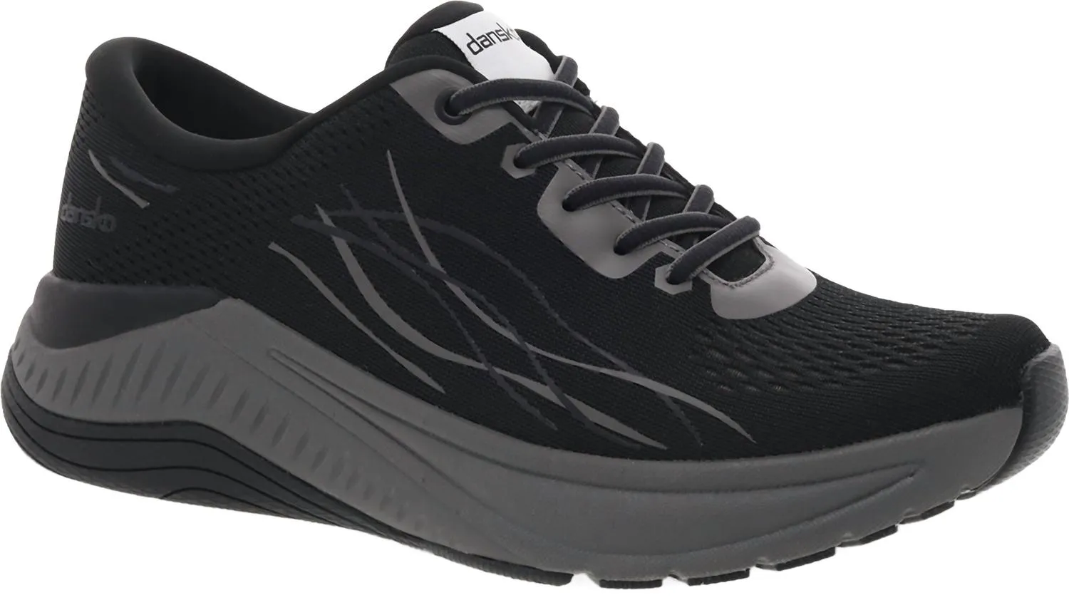 Women's Pace Walking Sneakers In Black/grey Mesh