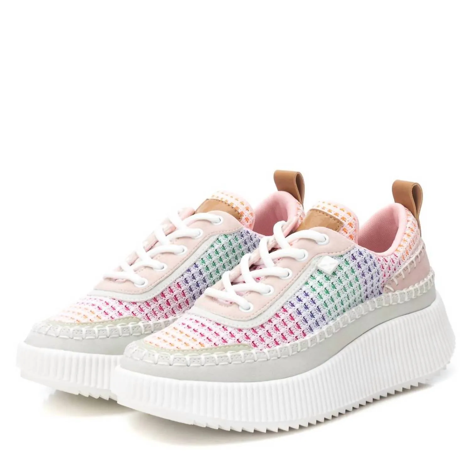 Women's Platform Sneakers In Nude