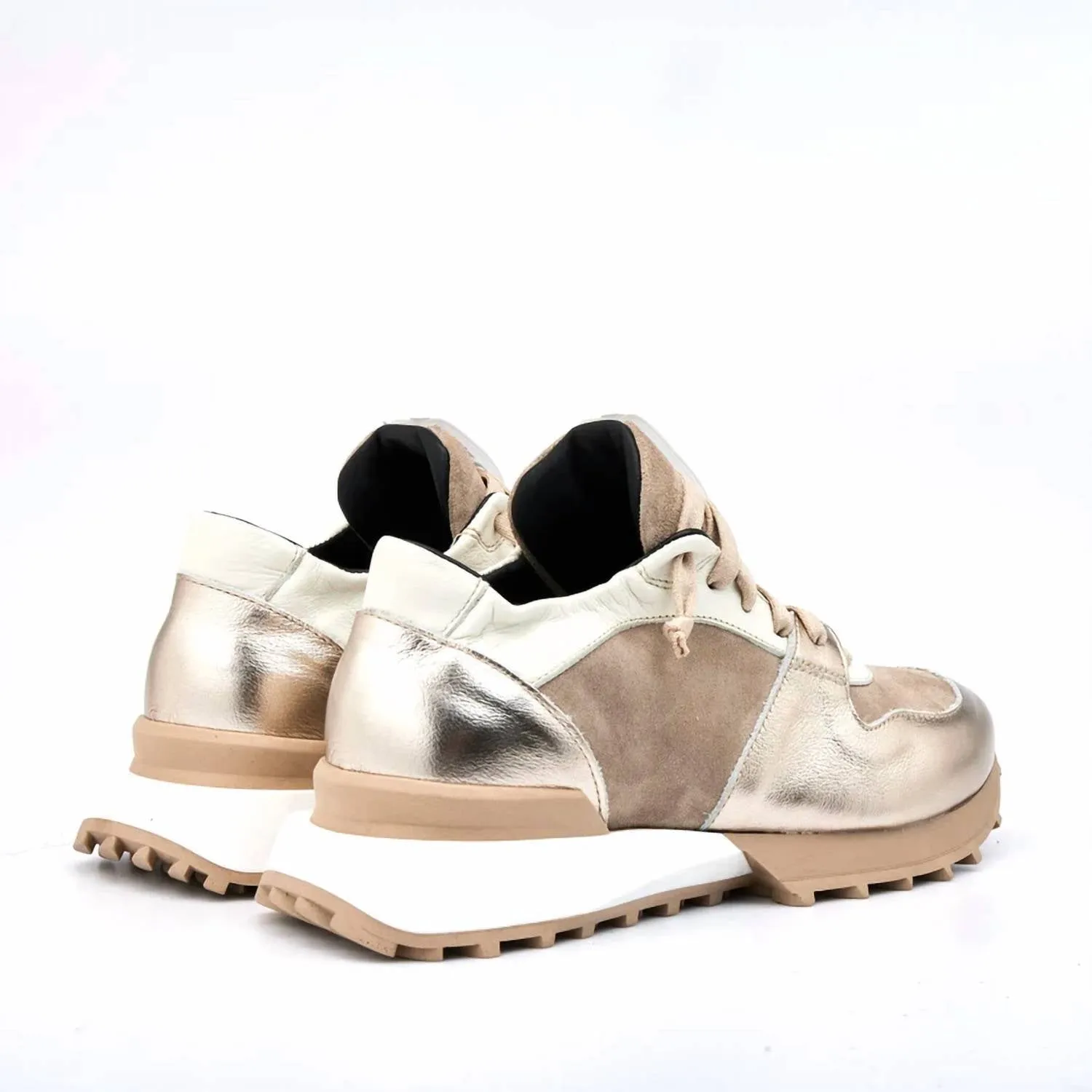 Women's Ruffle Suede Sneakers In Vanilla