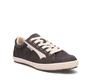 Women's Shooting Star Graphite Beige Distressed Sneaker - Medium Width
