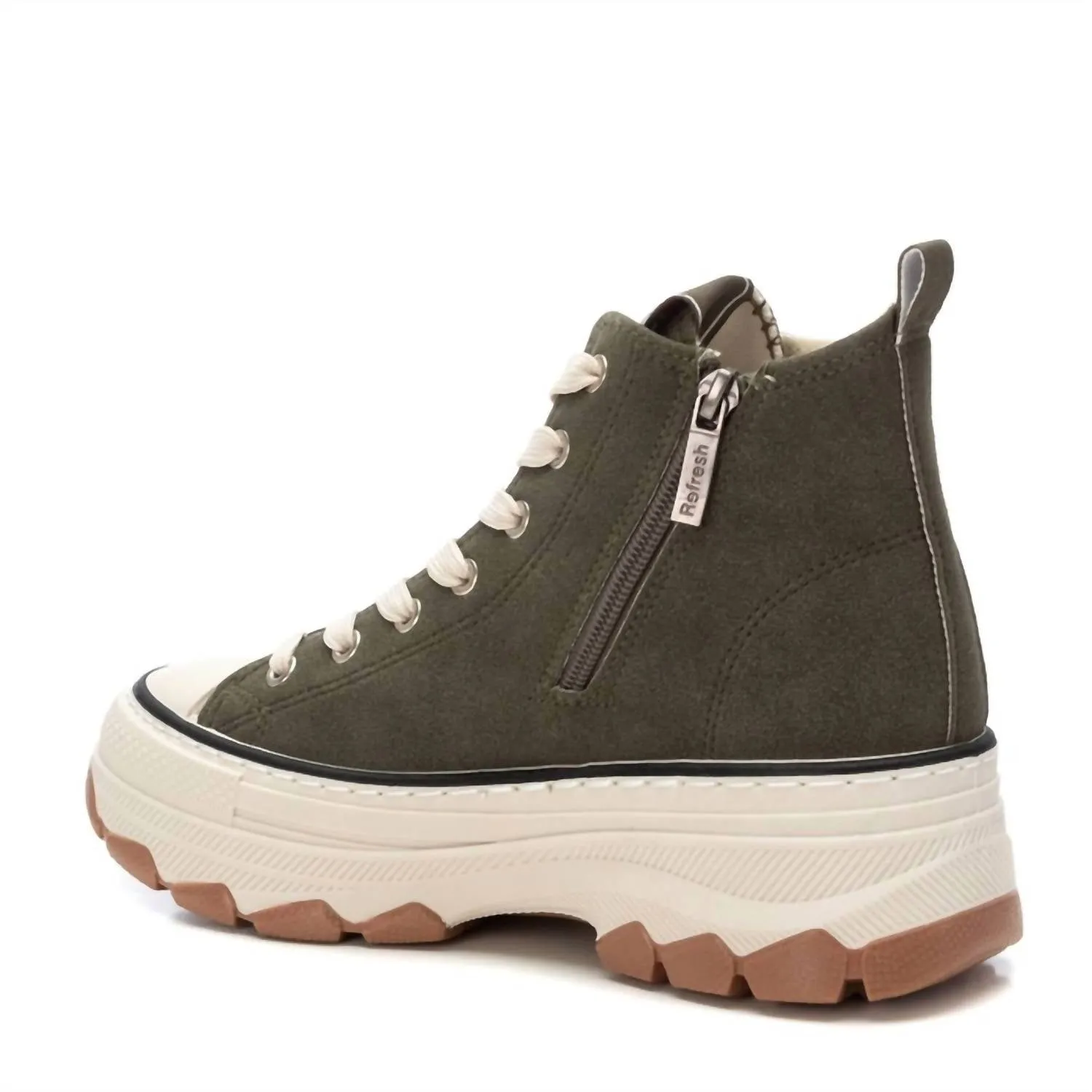 Women's Sneaker Booties In Kakhi
