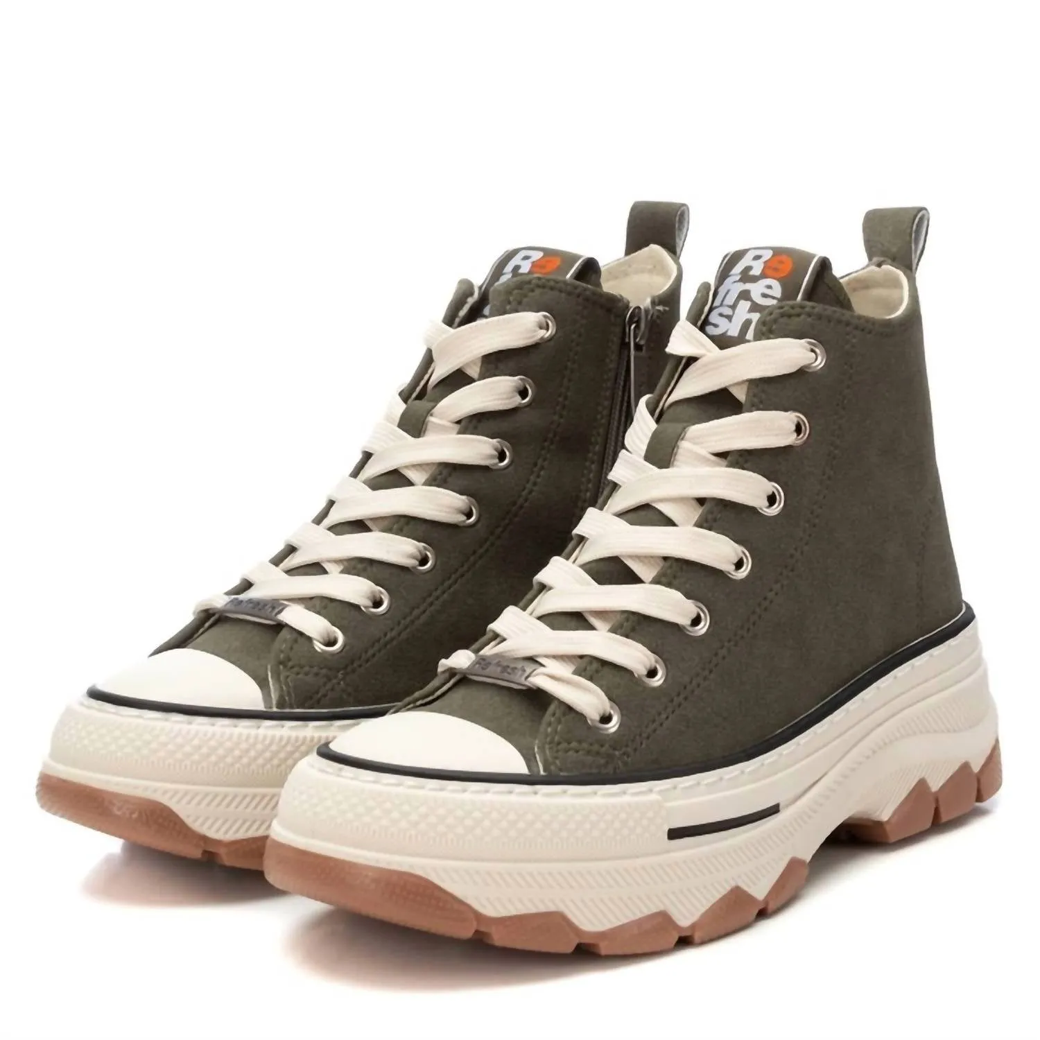Women's Sneaker Booties In Kakhi