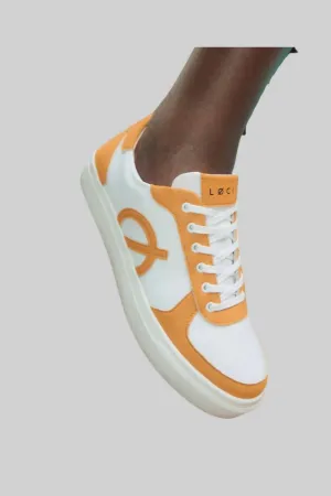 Women's Sneakers In White/orange
