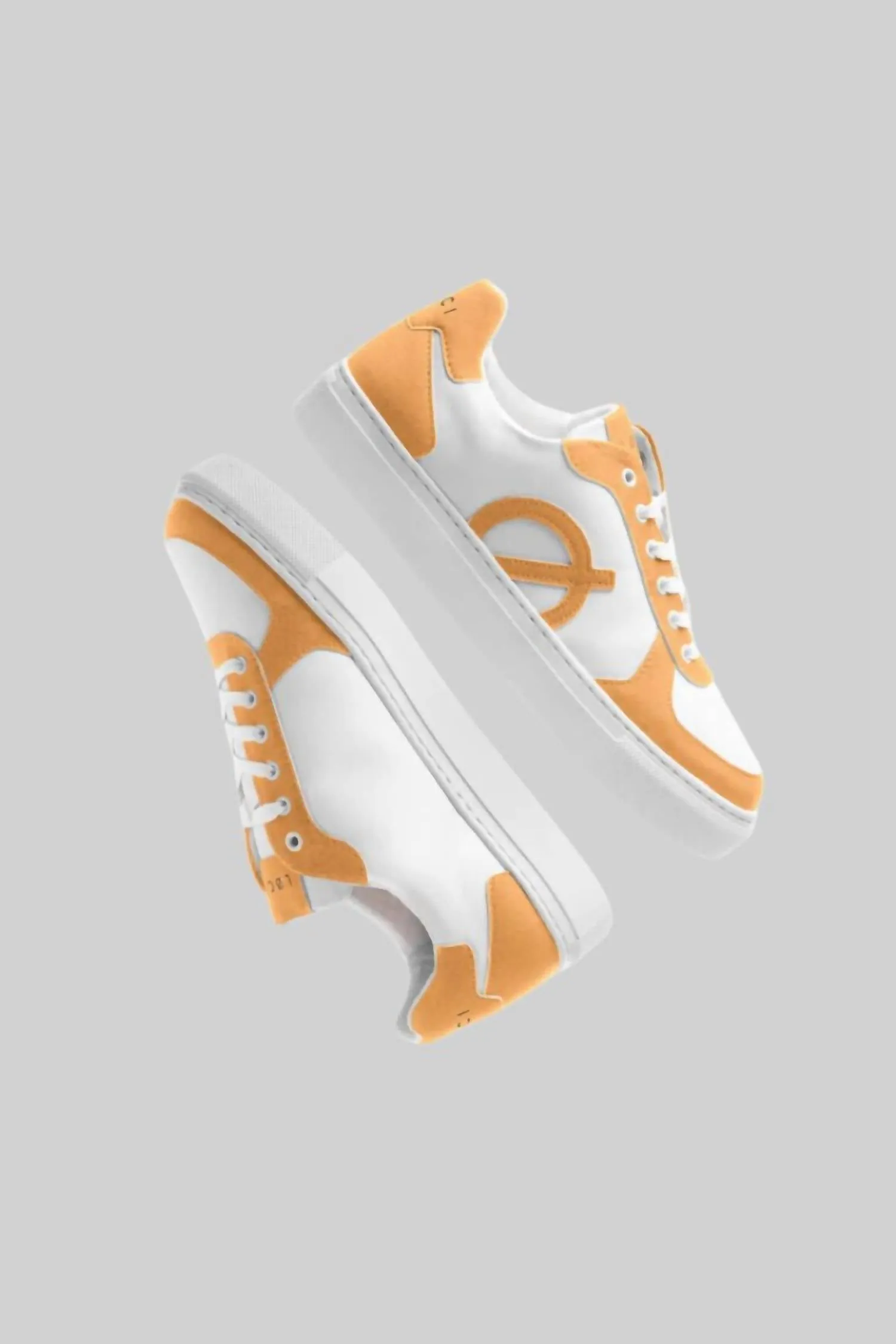 Women's Sneakers In White/orange