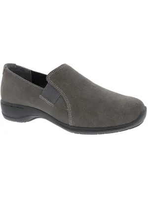 Womens Suede Comfort Slip-On Sneakers