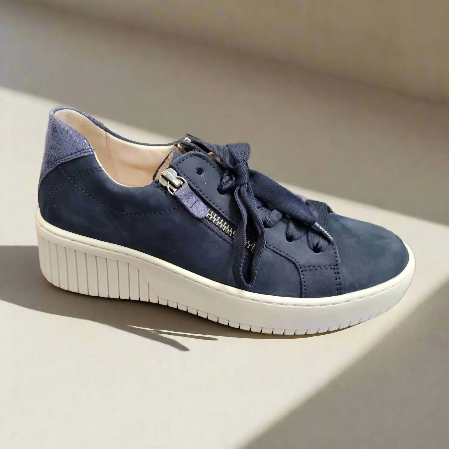 Women's Suede Sneaker In Blue Nubuck