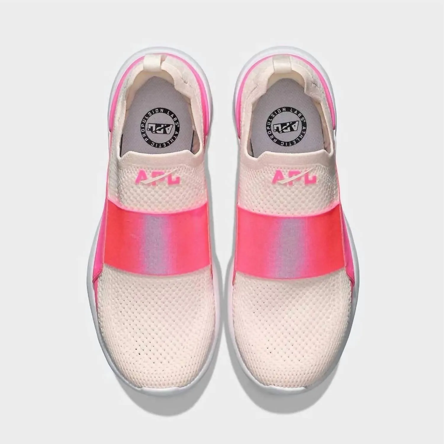 Women's Techloom Bliss Running Shoes In Creme/fusion Pink/white