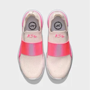Women's Techloom Bliss Running Shoes In Creme/fusion Pink/white