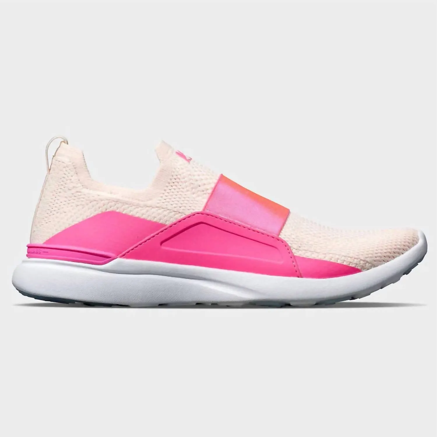 Women's Techloom Bliss Running Shoes In Creme/fusion Pink/white