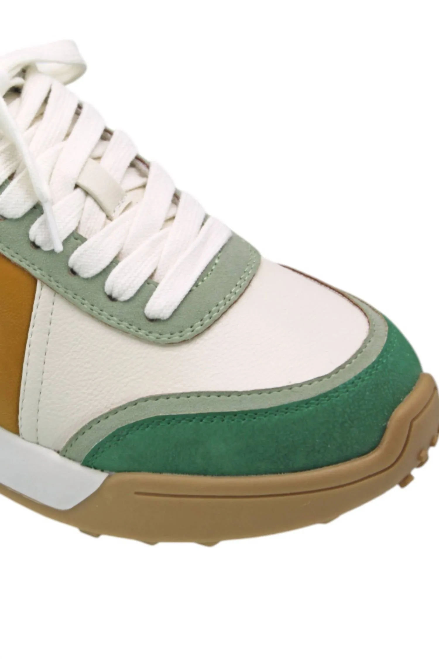 Women's Town Sneakers In White/green/yellow