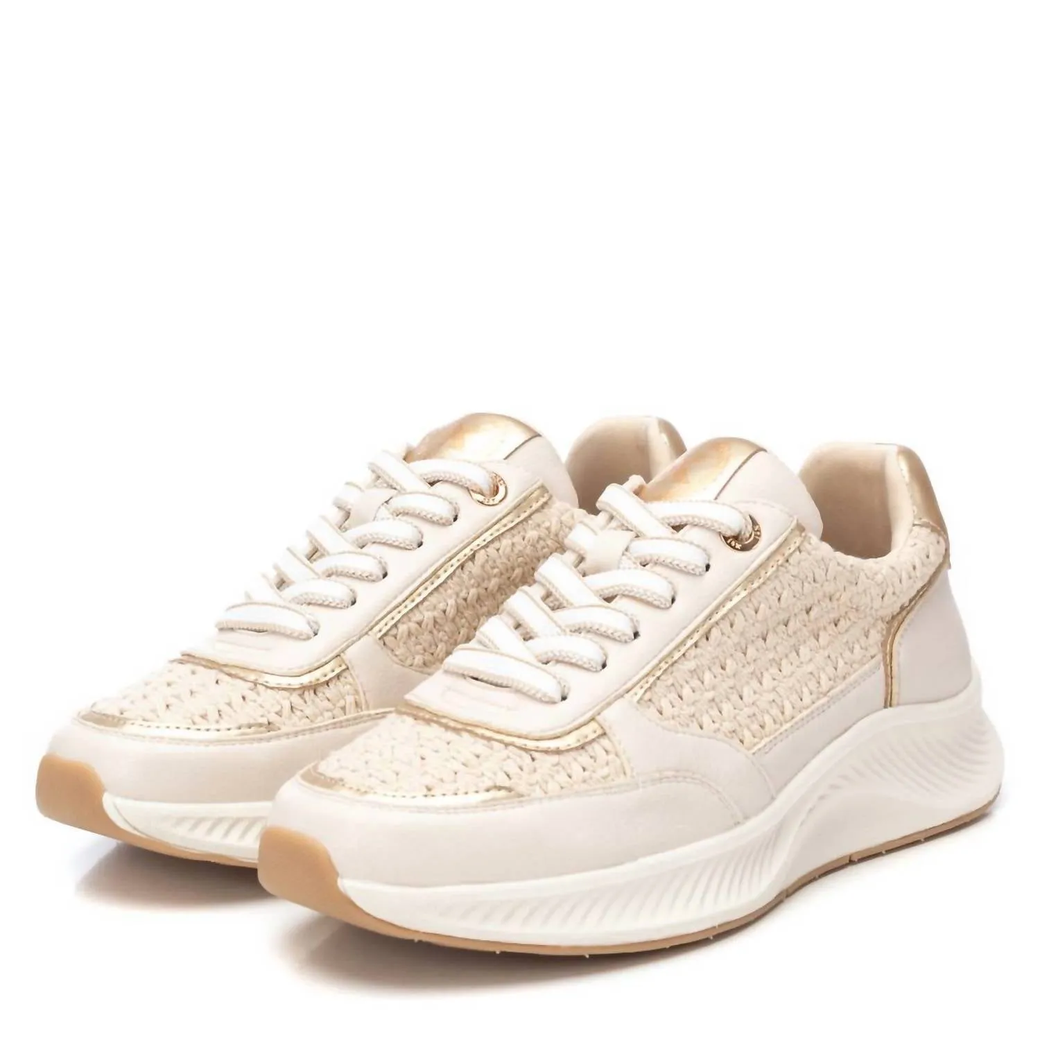Women's Trainer Sneakers In Beige