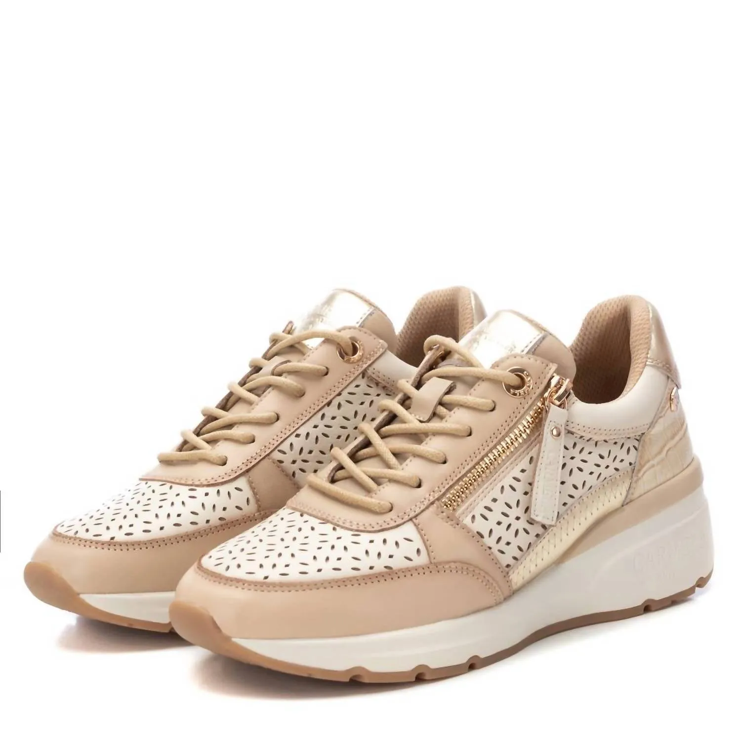 Women's Trainer Sneakers In Beige