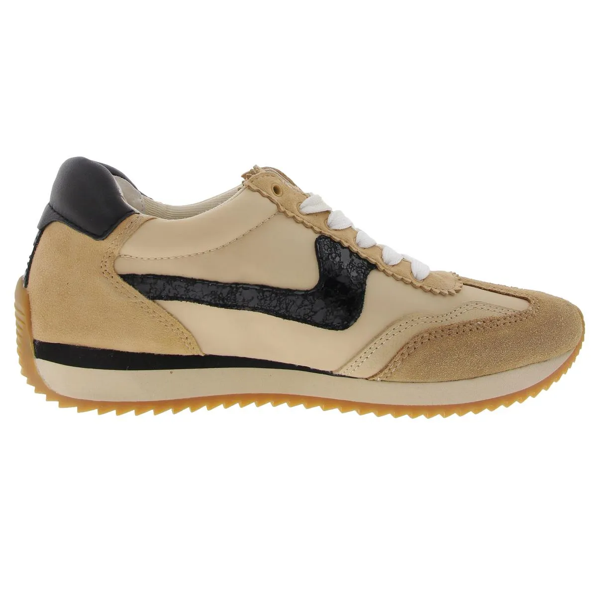 Womens Two Tone Leather Casual And Fashion Sneakers